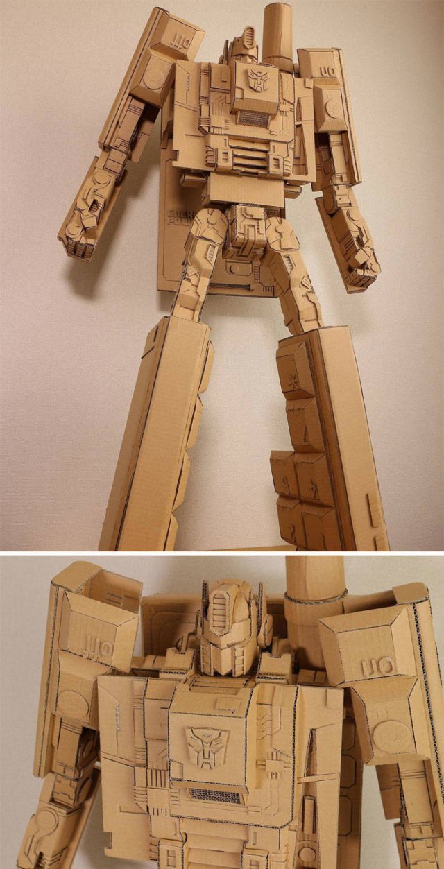 Artist Turns Old Amazon Boxes Into Sculptures (30 pics)