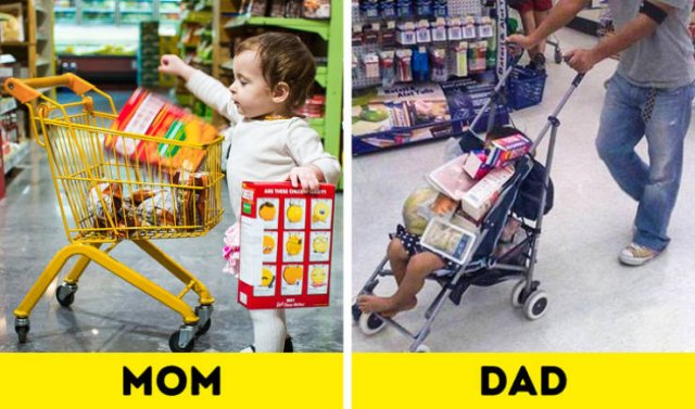 Difference Between Moms And Dads (16 pics)