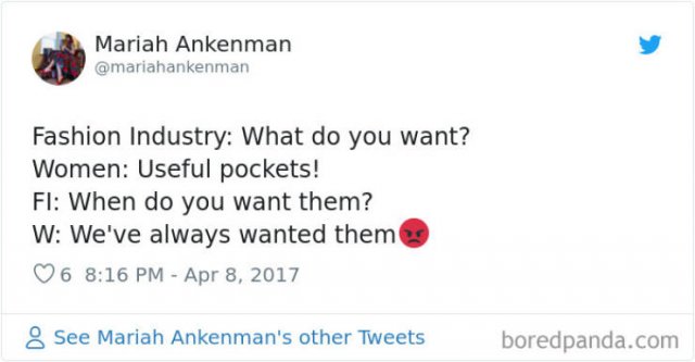 Women Want Pockets In Their Clothes! (30 pics)