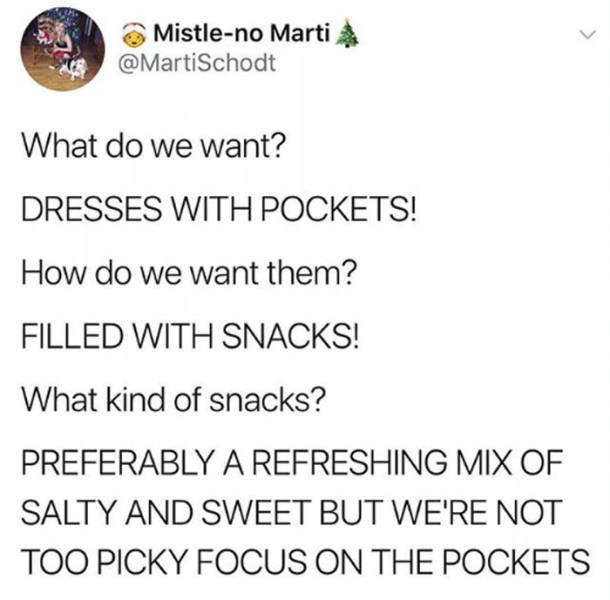 Women Want Pockets In Their Clothes! (30 pics)