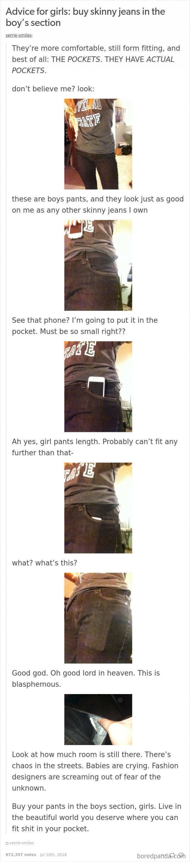 Women Want Pockets In Their Clothes! (30 pics)