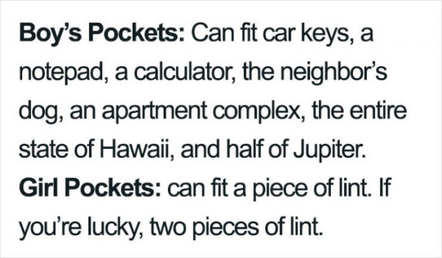 Women Want Pockets In Their Clothes! (30 pics)
