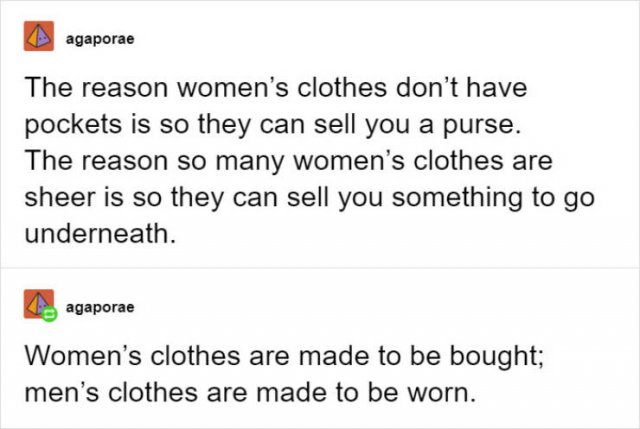 Women Want Pockets In Their Clothes! (30 pics)