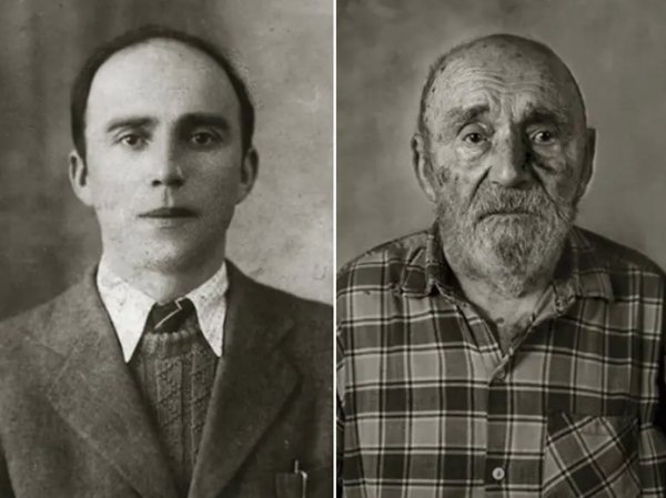 Vintage Portraits Of Same People Young And Old (12 pics)