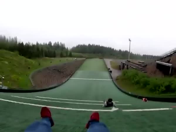 Downhill On A Plastic Disk