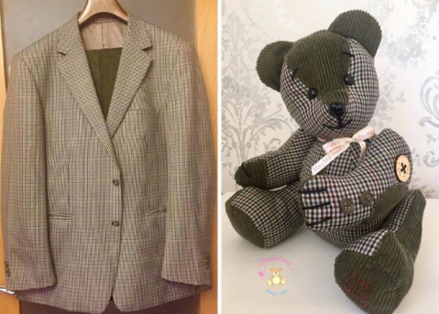 “Memory Bears” From Old Clothes  (25 pics)