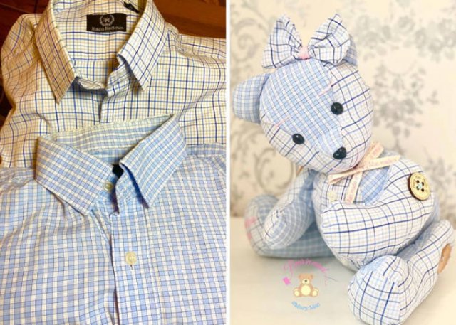 “Memory Bears” From Old Clothes  (25 pics)