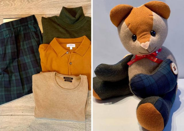 “Memory Bears” From Old Clothes  (25 pics)