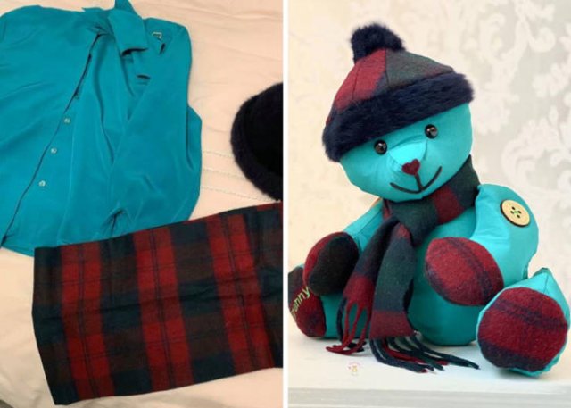 “Memory Bears” From Old Clothes  (25 pics)