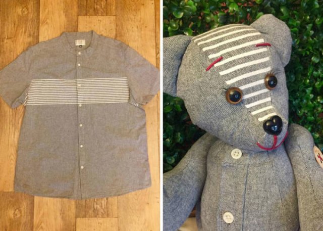 “Memory Bears” From Old Clothes  (25 pics)