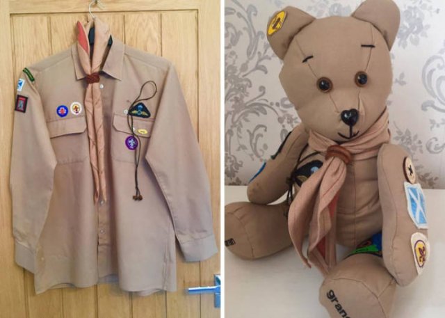 “Memory Bears” From Old Clothes  (25 pics)