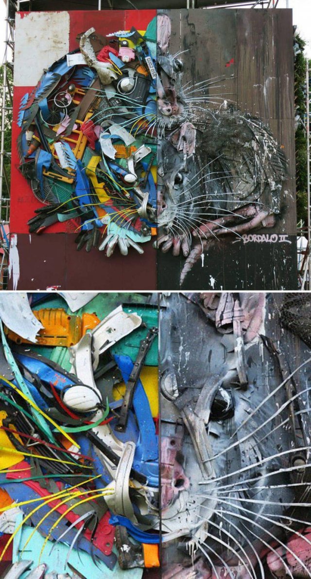 Artist Turns Abandoned Thrash Into Beautiful Animals (30 pics)