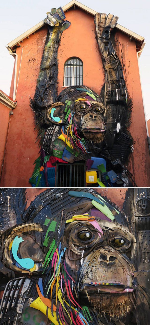 Artist Turns Abandoned Thrash Into Beautiful Animals (30 pics)