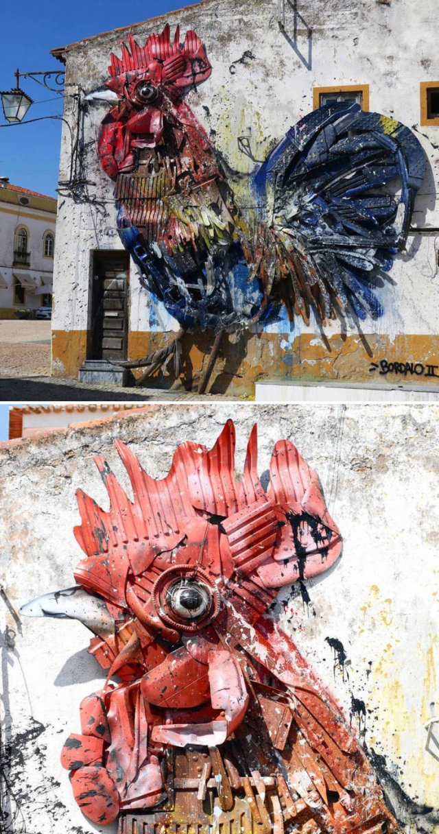 Artist Turns Abandoned Thrash Into Beautiful Animals (30 pics)