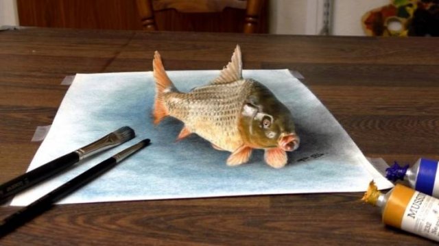 Incredible 3D Optical Illusion Drawings (48 pics)