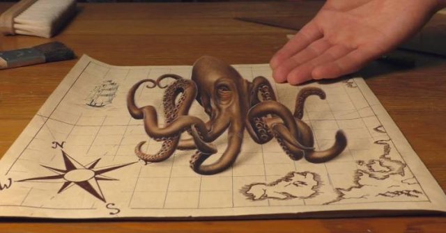 Incredible 3D Optical Illusion Drawings (48 pics)