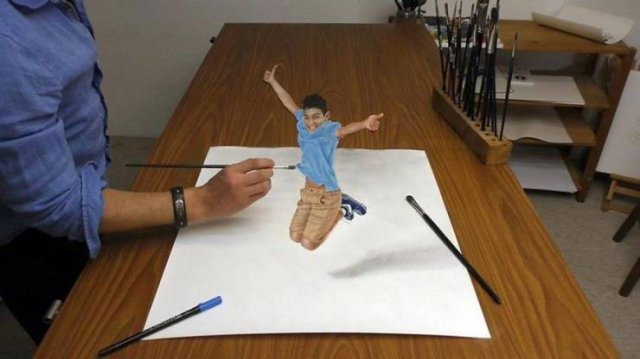 Incredible 3D Optical Illusion Drawings (48 pics)