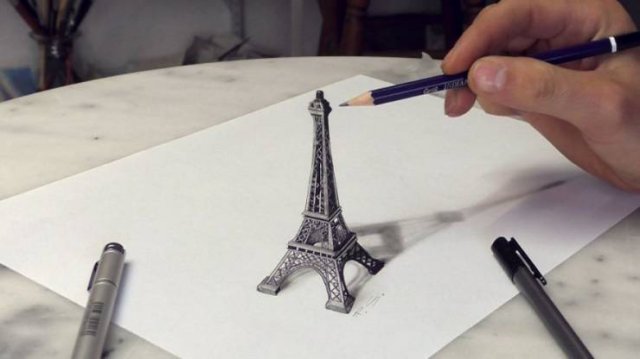 Incredible 3D Optical Illusion Drawings (48 pics)