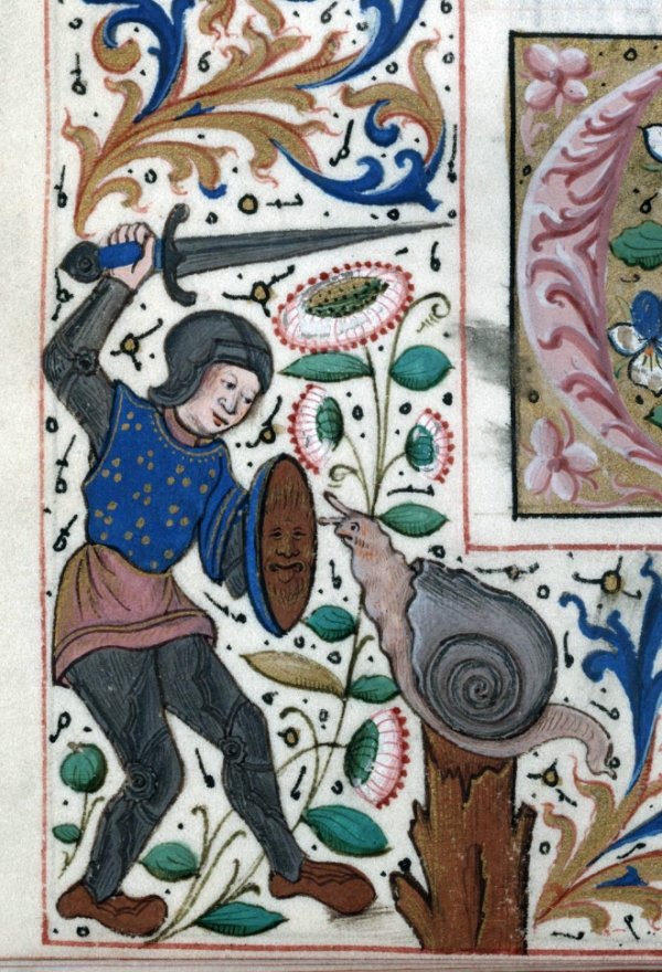snails in medieval manuscripts