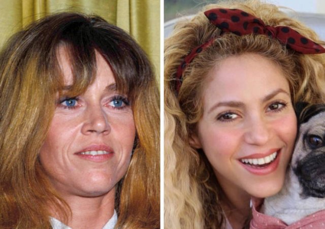 Same Age Celebrities Of The Past And Present Days (20 pics)