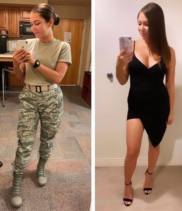 Girls With And Without Uniforms (33 pics)