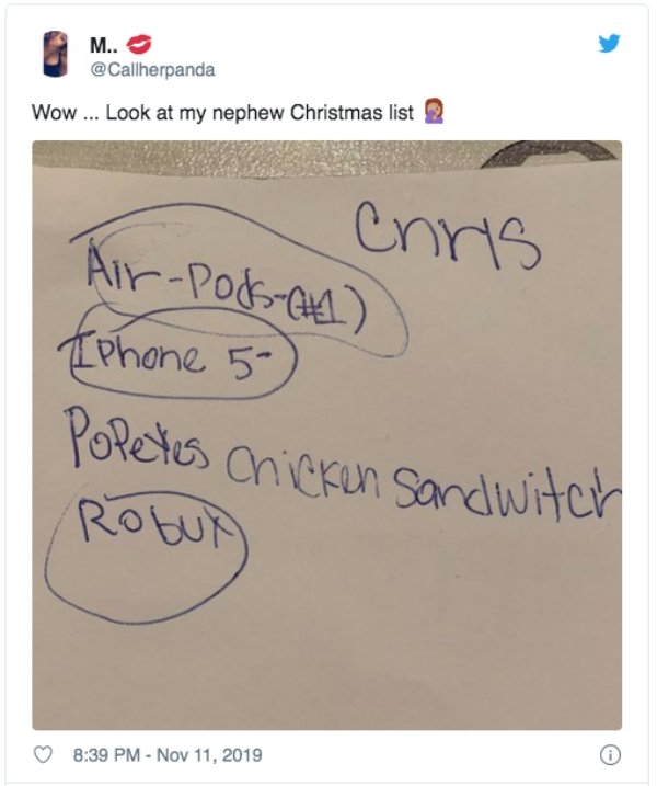 Kids' Christmas Lists (23 pics)