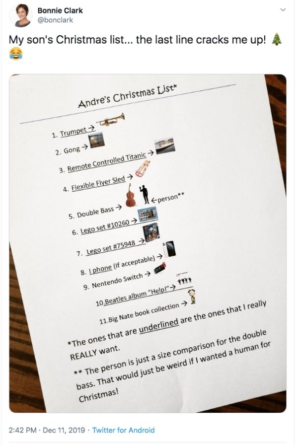 Kids' Christmas Lists (23 pics)