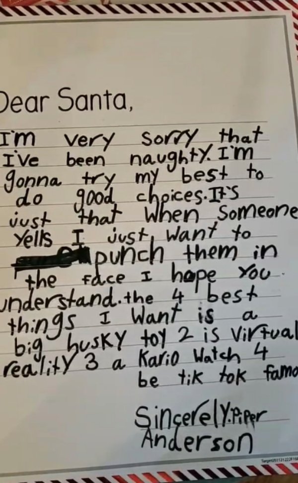 Kids' Christmas Lists (23 pics)