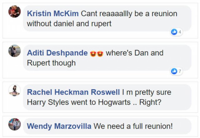 'Harry Potter' Cast Reunion: Internet Comments (6 pics)