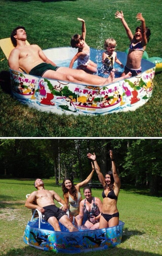 Then And Now: People Recreate Their Childhood Photos (22 pics) Then And Now: People Recreate Their Childhood Photos (22 pics)