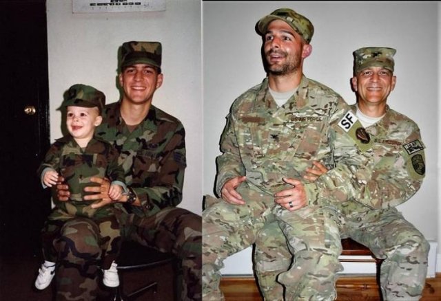Then And Now: People Recreate Their Childhood Photos (22 pics)