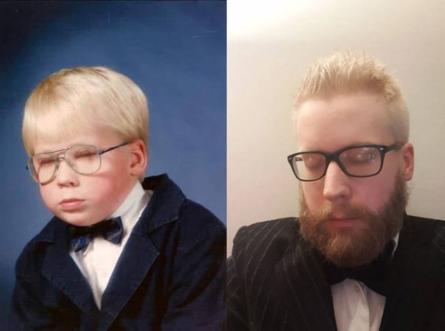 Then And Now: People Recreate Their Childhood Photos (22 pics) Then And Now: People Recreate Their Childhood Photos (22 pics)