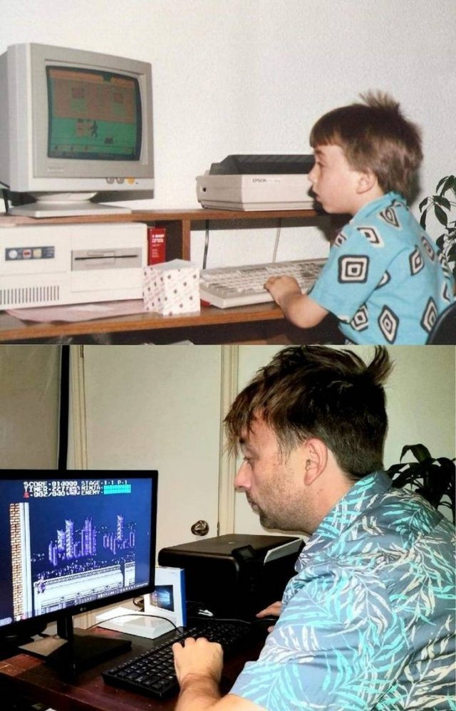 Then And Now: People Recreate Their Childhood Photos (22 pics) Then And Now: People Recreate Their Childhood Photos (22 pics)