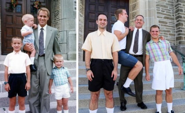 Then And Now: People Recreate Their Childhood Photos (22 pics) Then And Now: People Recreate Their Childhood Photos (22 pics)