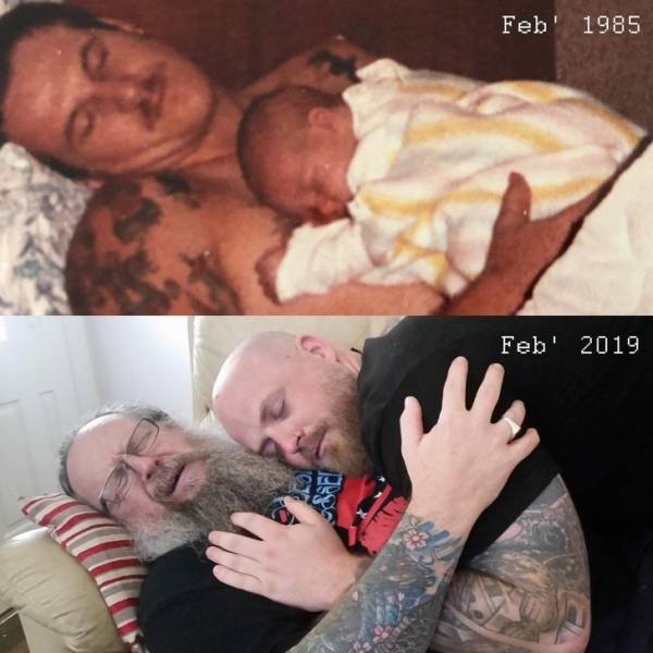 Then And Now: People Recreate Their Childhood Photos (22 pics) Then And Now: People Recreate Their Childhood Photos (22 pics)