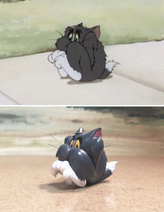 Taku Inoue Turns Funny 'Tom And Jerry' Scenes Into Sculptures (27 pics)