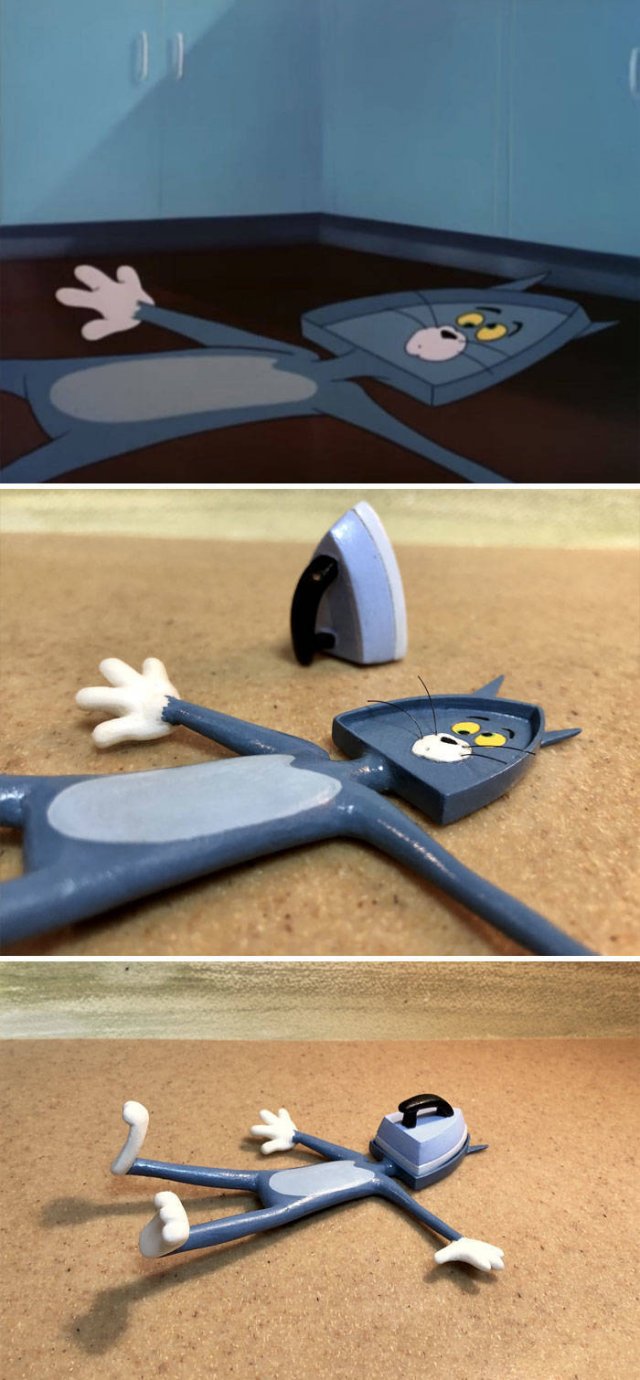 Taku Inoue Turns Funny 'Tom And Jerry' Scenes Into Sculptures (27 pics)