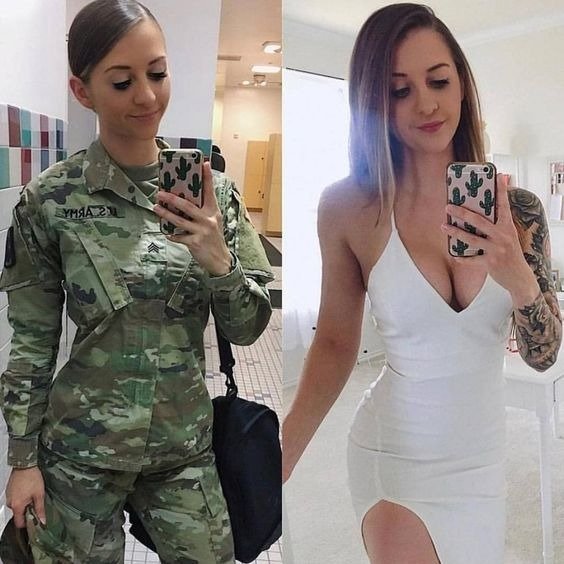 Girls With And Without Uniform (87 pics)