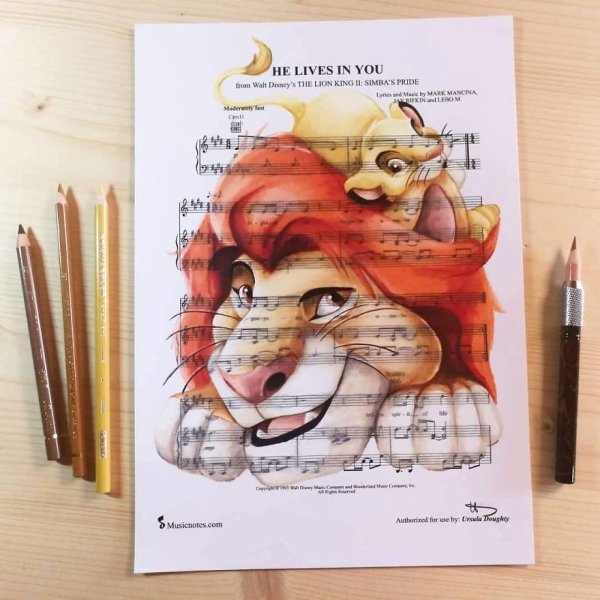 Music Sheet Drawings By Ursula Doughty (32 pics)