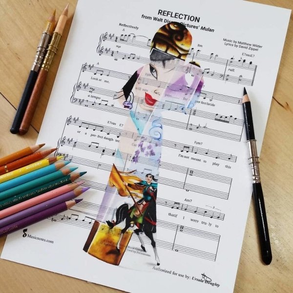 Music Sheet Drawings By Ursula Doughty (32 pics)