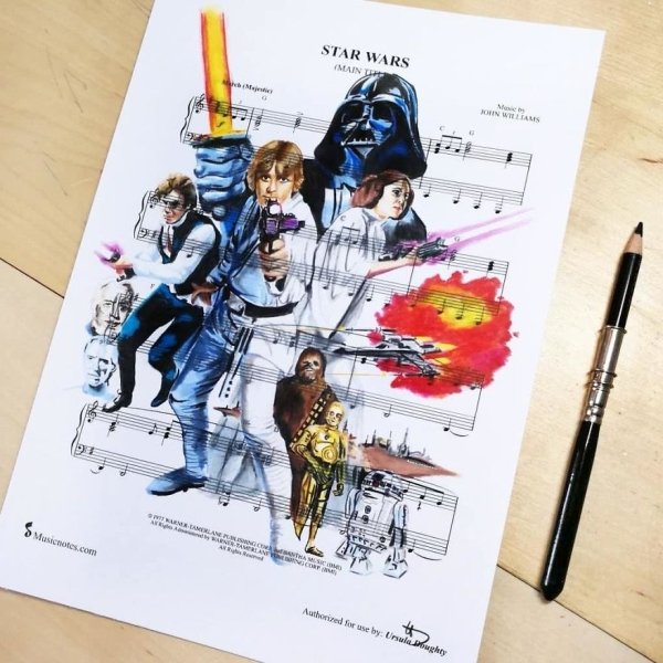 Music Sheet Drawings By Ursula Doughty (32 pics)