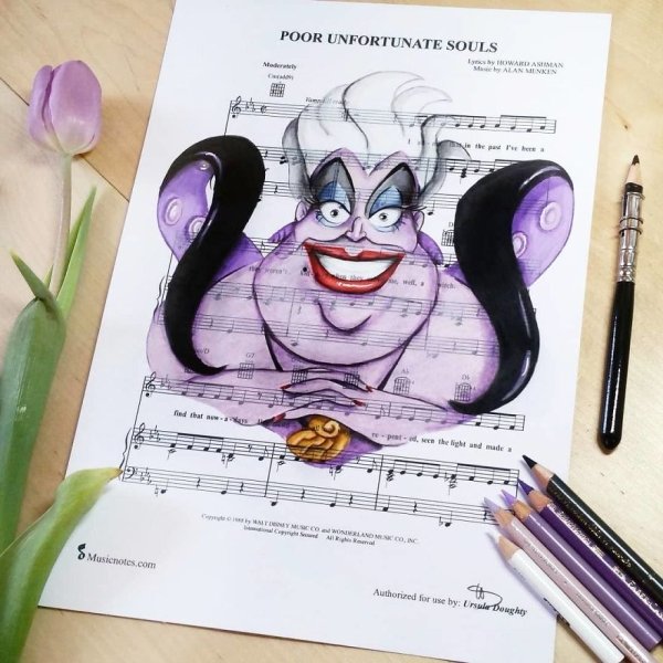 Music Sheet Drawings By Ursula Doughty (32 pics)