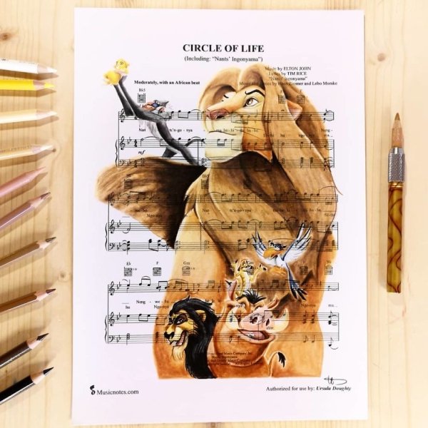 Music Sheet Drawings By Ursula Doughty (32 pics)