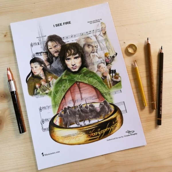 Music Sheet Drawings By Ursula Doughty (32 pics)