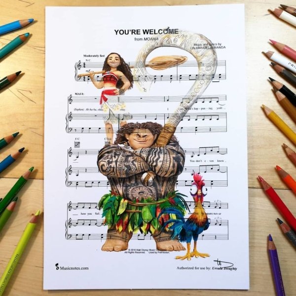 Music Sheet Drawings By Ursula Doughty (32 pics)