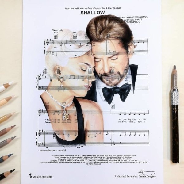 Music Sheet Drawings By Ursula Doughty (32 pics)