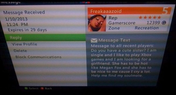 Funny Xbox Live Messages (30 pics)