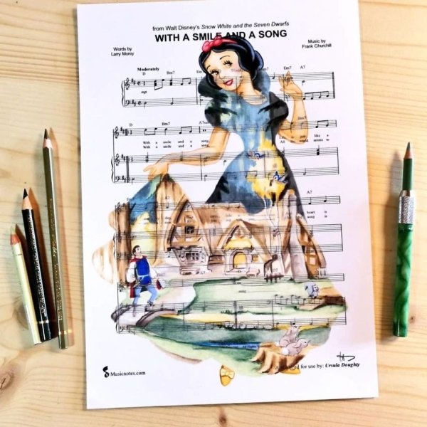 Music Sheet Drawings By Ursula Doughty (32 pics)