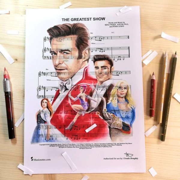 Music Sheet Drawings By Ursula Doughty (32 pics)