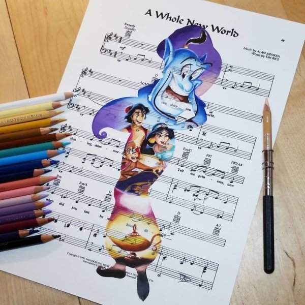 Music Sheet Drawings By Ursula Doughty (32 pics)